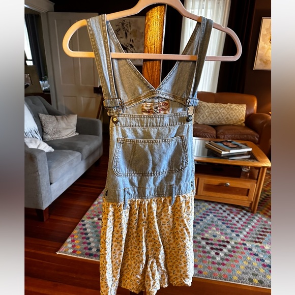 Express 90s vintage denim romper sz XS to sz 4 - Picture 3 of 7